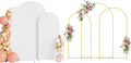 Arco Decorativo Wokceer para Bodas y Eventos — Set de 2 Estructuras Metálicas con Funda Blanca 7.2FT y 6FT