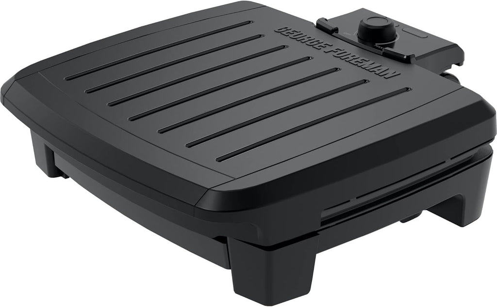 Parrilla Electrica George Foreman Contact Submersible | 5 Porciones | Control de Temperatura Ajustable | Placas Negras | Lavable por Completo