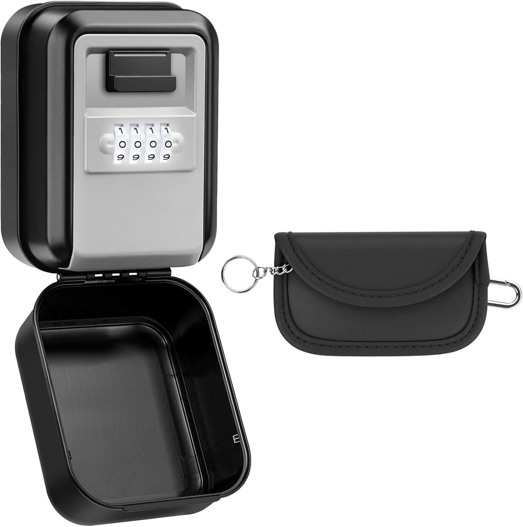 Eikovia Lock Box for Keys with Code – 4 Digit Combination Resettable Code, Large Capacity,Key Lock Box for Home, Apartment, Office Entry