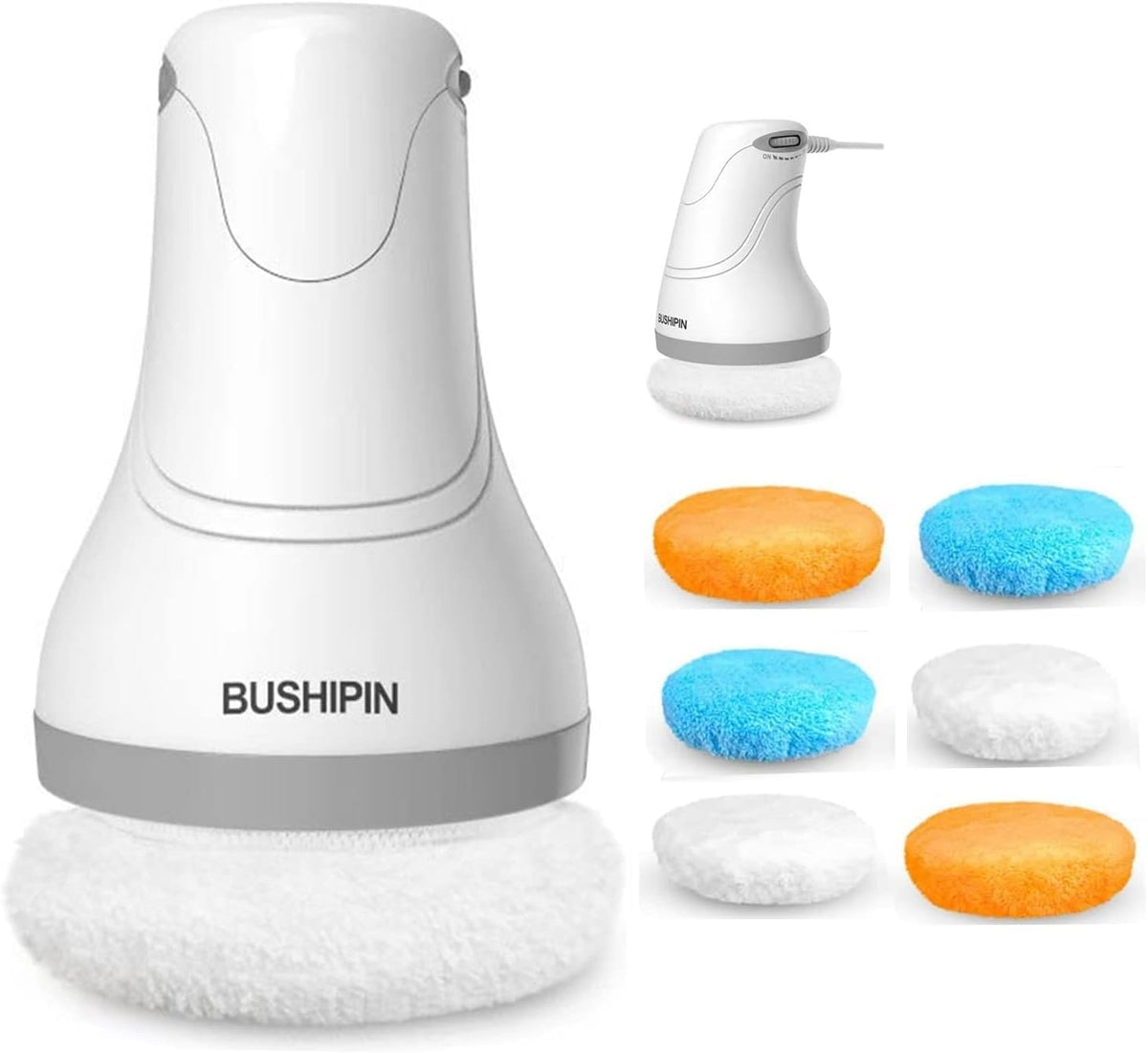 Máquina de modelado corporal BUSHIPIN, masajeador eléctrico anticelulítico con 6 almohadillas, máquina de masaje corporal completa portátil para espalda/abdomen/glúteos/piernas/brazos, masaje profundo relajante, vibración rotatoria anticelulítica.