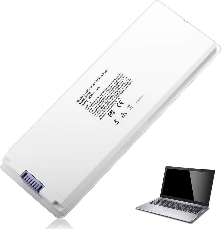 Batería de Reemplazo A1181 para MacBook 13" Apple – Compatible 2006-2009, MA254, MA255, MB402, MA566, MA561, MA699, MA700