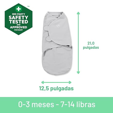 SwaddleMe - Envoltura para cambio fácil de pañal – Talla Chica/Mediana, de 0 a 3 meses, paquete de 3 (abejas pequeñas)