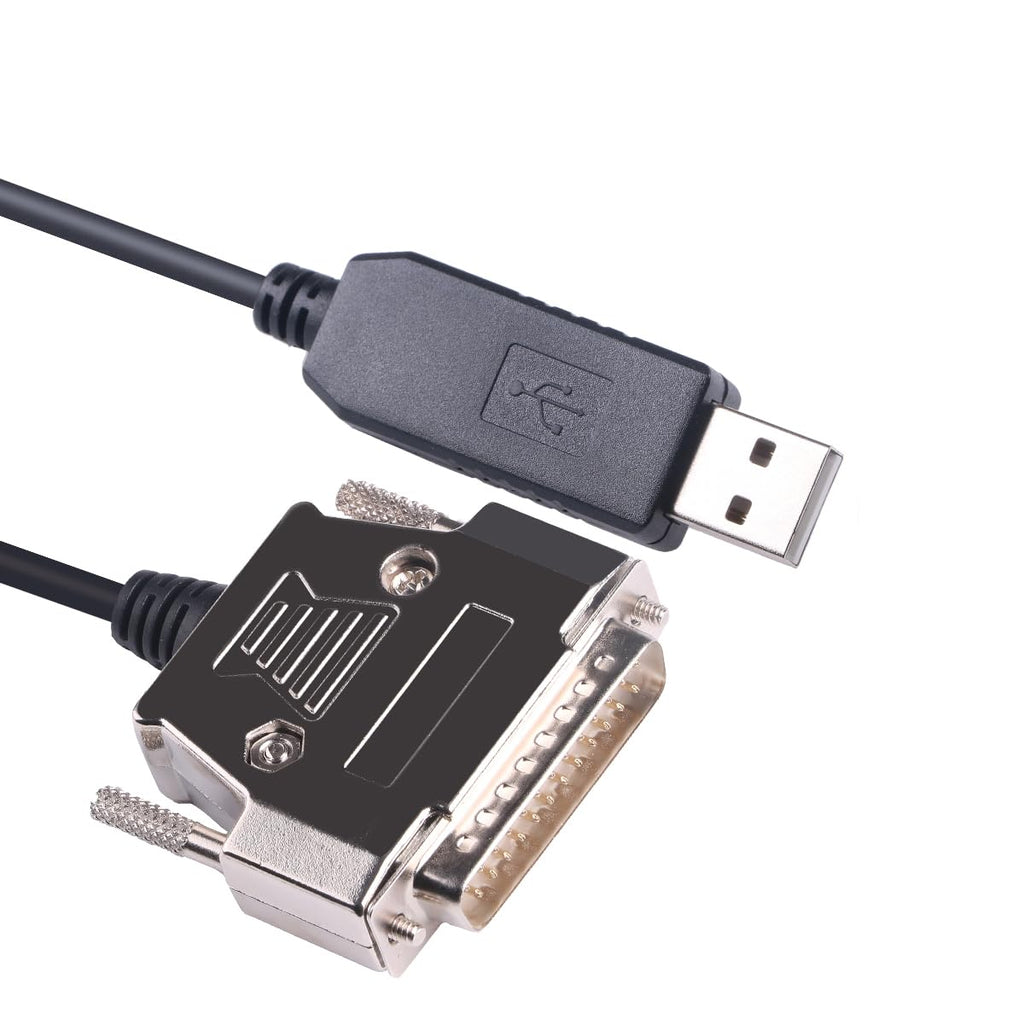 Cable Serial RS232 USB a DB25 Macho para Impresora Epson TM-T88VI y TM-T88V | Adaptador Serie, 6 Pies