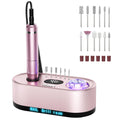Kit profesional de lima eléctrica para uñas JOSGLOI de 40000 RPM, máquina perforadora con pantalla LCD, pulidora de uñas acrílicas y de gel para manicura, pedicura y uso en salones y hogares.