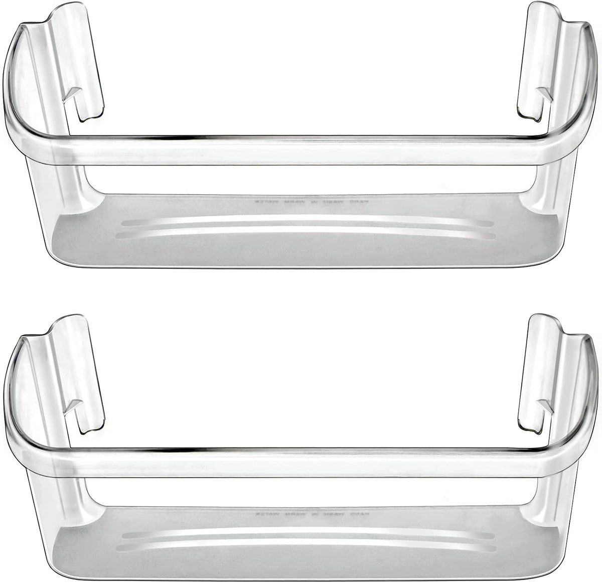 240323002 Estante para puerta de refrigerador compatible con Frigidaire o Electrolux, 2 estantes inferiores en el lateral del refrigerador, transparente, unidad doble, reemplaza a PS429725, AP2115742