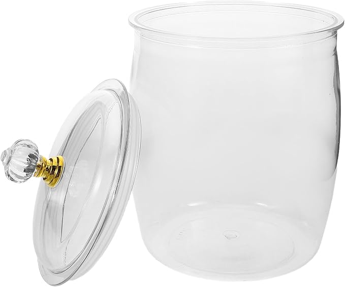 Cabilock Bidón De Plástico Transparente Con Cierre Hermético 2.2l Para Almacenamiento Alimentos En Cocina, Adecuado Para Snacks, Café y Secos