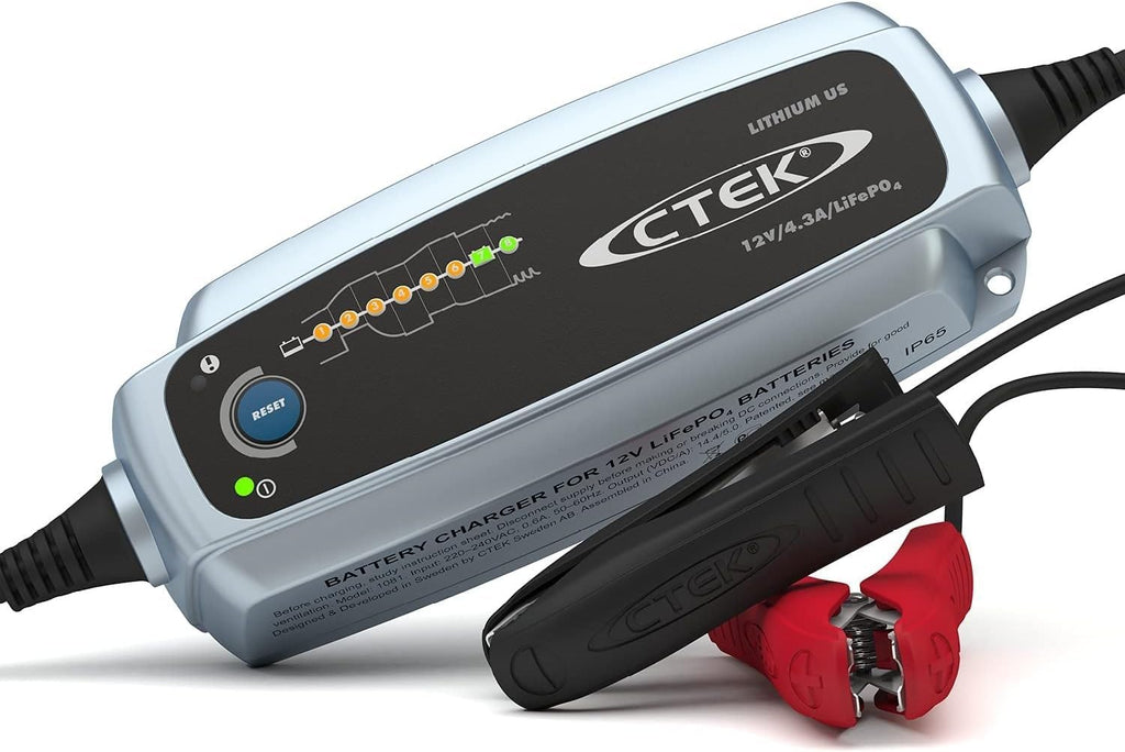 Cargador de Baterías CTEK 56-926 Lithium US – Automático para Litio LiFePO4, Carga y Mantenimiento