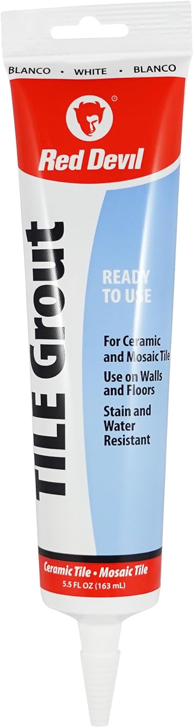 Lechada Premezclada para Azulejos Red Devil 0425 – Tubo Squeeze 5.5 oz Blanco