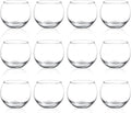 PINIWON 12 portavelas redondos de vidrio transparente para velas votivas