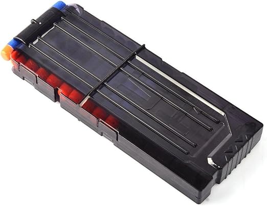 HONGCI 4 cargadores de recarga rápida para pistola de juguete Nerf Elite Series, cartuchos de munición para 12 dardos Nerf ( 4 negros)