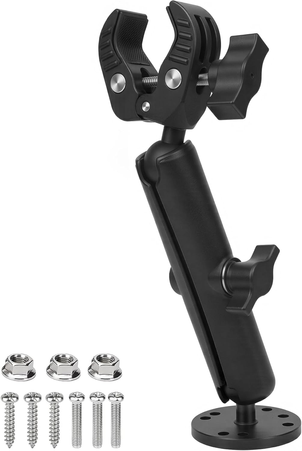 Trolling Motor Stabilizer Mount Support for Minn kota Terrova/Riptide Terrova/Ulterra/PowerDrive, Tough-Claw Boat Trolling Motor Shaft Reduces Bounce, 360° Adjustable, Fits to 0.6" to 2" Diameter Bar