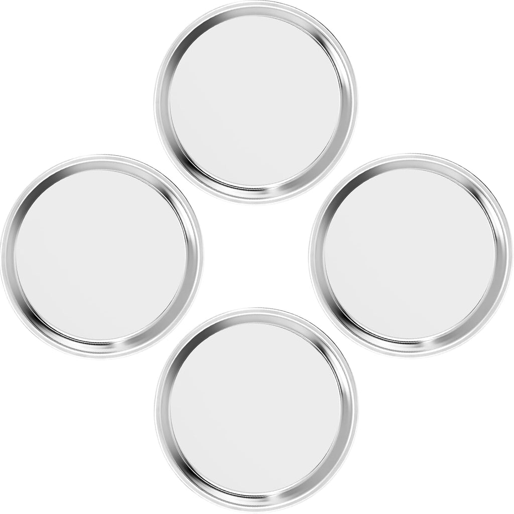 Platos infantiles de acero inoxidable Bakpoco, paquete de 4, 20 cm (8 pulgadas), sin divisiones, para control de porciones, no tóxicos y libres de BPA| Irrompibles| Aptos para lavavajillas. Plato para meriendas de bebé ideal para guarderías