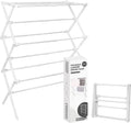 Tendedero de ropa mejorado ZOES HOMEWARE 2026 | Tendedero plegable para ropa | Secadores portátiles pequeños y plegables para ropa | Para uso interior y exterior | Blanco