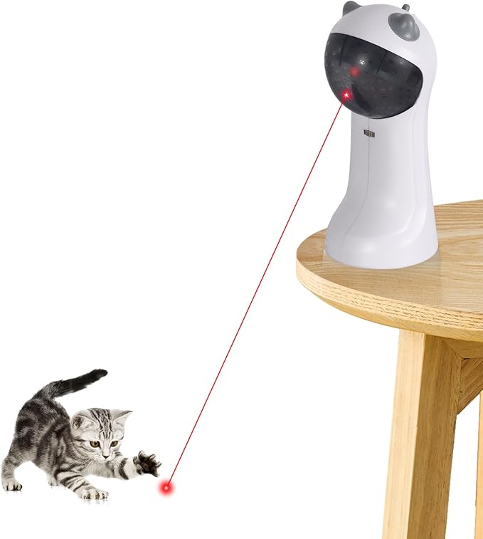 Juguete Automático para Gatos con Punto Rojo – 5 Patrones y 4 Velocidades