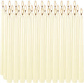 YOROXRG 36 Velas Conicas Marfil | 7-8 Horas de Duracion | Sin Humo, Sin Goteo, Sin Aroma | 0.8 x 10 Pulgadas para Bodas, Fiestas y Decoracion