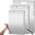 Tabla de cortar de titanio - Nueva versión 2026. Tabla de cortar 100 % titanio puro para cocina. Tabla de cortar Titanware de doble cara, no tóxica, higiénica y duradera, apta para lavavajillas (30,5 cm de largo x 23 cm de ancho).