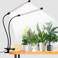 GooingTop Luz LED de crecimiento, 6000 K, lámpara de cultivo de plantas con clip de espectro completo con LED blanco y rojo para plantas de interior, 5 niveles regulables, temporizador de encendido
