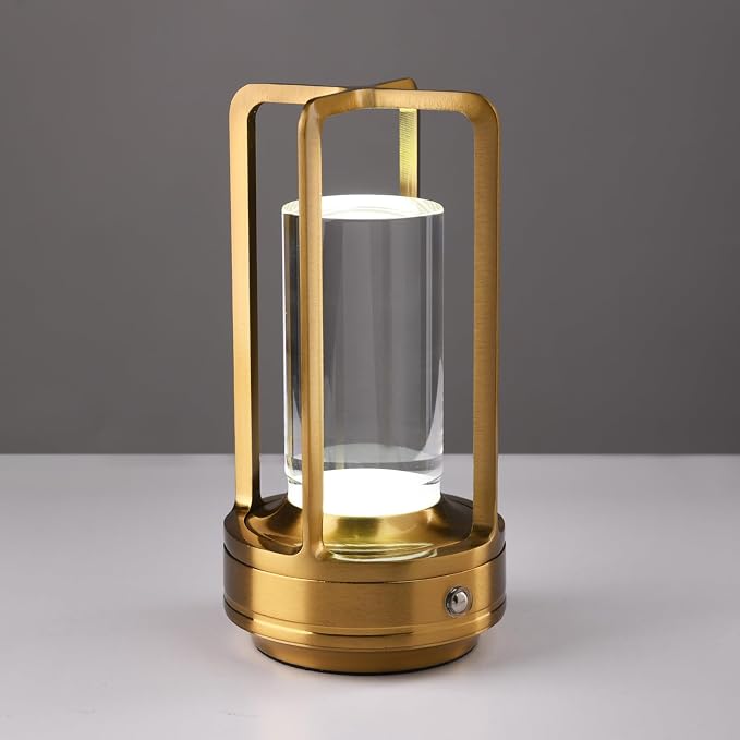 Lámpara de mesa inalámbrica, portátil, recargable, pequeña, lámpara de mesita de noche, 4000 mAh, funciona con pilas, luz de noche, control táctil, iluminación LED al aire libre, decoración moderna