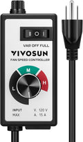 Controlador de velocidad variable para ventilador VIVOSUN, ajustador de velocidad para ventilador de conducto en línea en sistemas de ventilación.