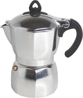 Imusa Cafetera Italiana 6 Tazas para Estufa – Percoladora con Perilla en Forma de Corazón, Plateada