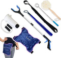 Kit de cadera Nourislif de 7 piezas - Kit de cadera para personas mayores, reemplazo total de cadera Prime, kit de reemplazo de cadera después de la cirugía, kits de cadera con bolsa de hielo para cadera, pinza, ayuda para calcetines, elevador de piernas