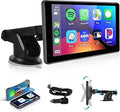 Radio de Auto Portátil Podofo 7" — CarPlay Inalámbrico, Android Auto, Bluetooth, GPS, Mirror Link
