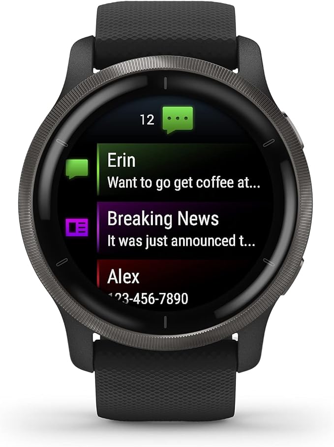 Garmin Venu Reloj inteligente con GPS con monitoreo avanzado de salud y características de fitness