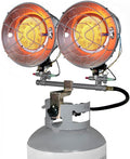 Comfort Gear - Calentador radiante portátil de propano de doble tanque superior, 30,000 BTU, calor infrarrojo instantáneo, para lugar de trabajo/garaje/espacio de trabajo, hasta 48 horas