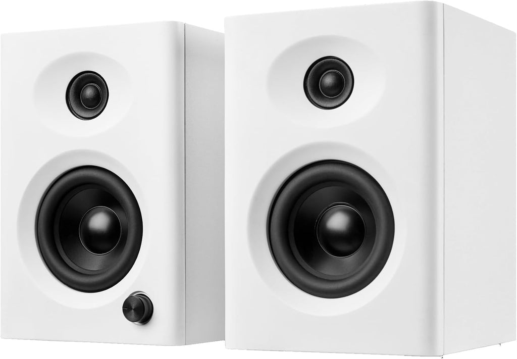 Parlantes de Computadora NSY Audio para PC de Escritorio | 60W Bluetooth con Sonido Envolvente y Graves | Compactos para Oficina, Laptop, Gaming y TV | Blancos (Par)