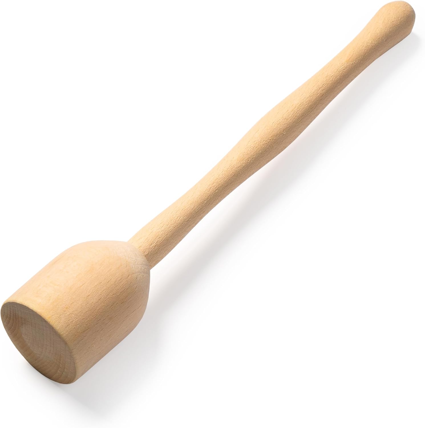 Machacadora de Madera para Coctelería y Cocina – Mortero de Mano Ergonómico, Antiadherente, Multiusos para Especias, Hierbas y Cócteles