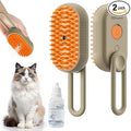 Cepillo de Vapor 3 en 1 para Gatos y Perros | Antiestático | Masaje por Vibración | USB