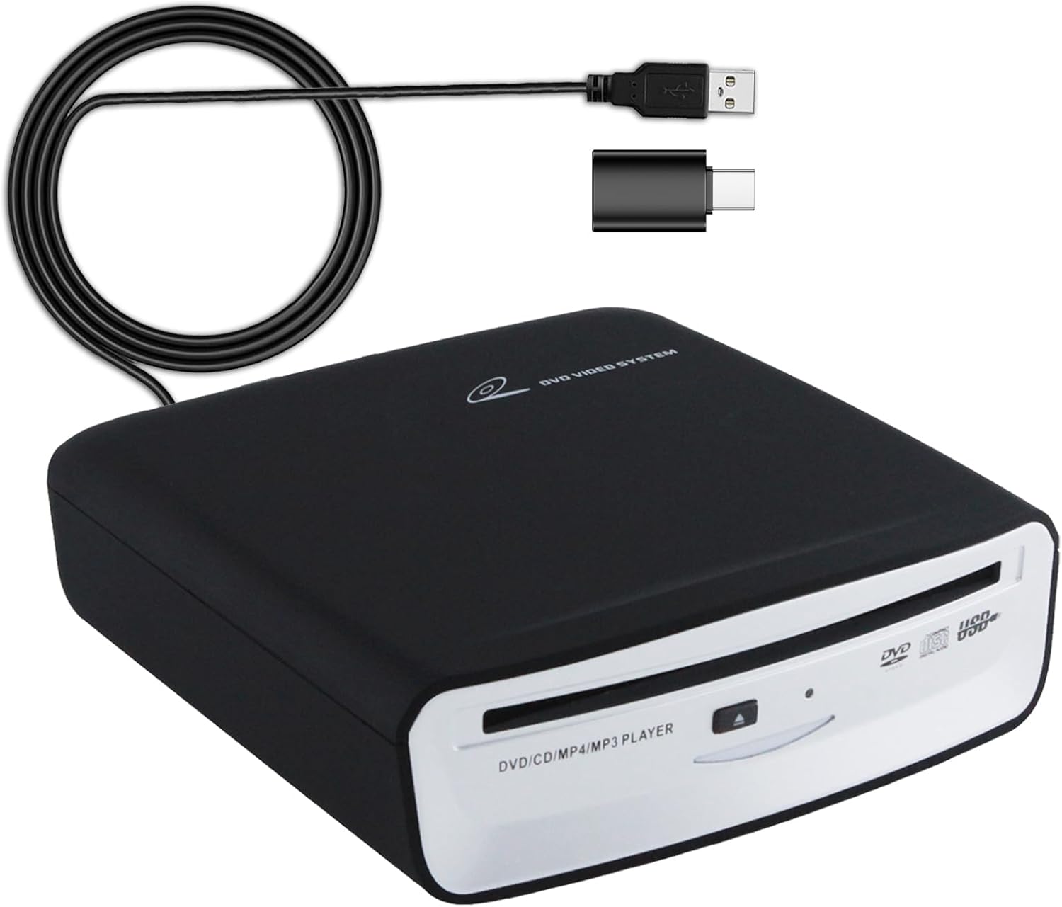OAUW USB External Car Universal CD Player USB Connection Portable CD Player for Car Android Navigation/TV/MacBook pro/Laptops Desktops with Plug and Play