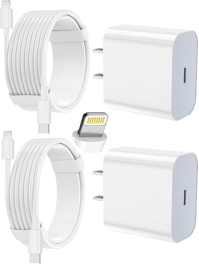 Cargador de iPhone de carga rápida, paquete de 2