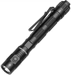 Linterna Guardtier ML70 EDC de doble interruptor: luz LED recargable de 1500 lúmenes, linterna impermeable IPX7 de doble alimentación para acampar, emergencias y uso al aire libre.