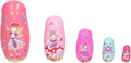 Muñecas Anidadas Artísticas, Lindo Juguete de Hecho a Mano de 5 Muñecas Anidadas Hermosas para la Oficina para el Hogar