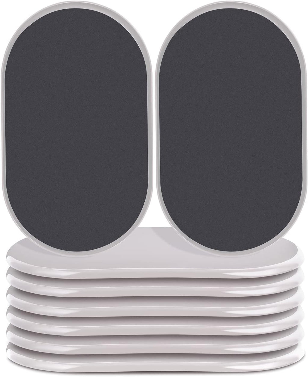 Deslizadores reutilizables grandes para mover muebles, aptos para alfombras y pisos de madera (paquete de 8), almohadillas protectoras ovaladas de 24 cm (9-1/2") para sofás, camas, mesas y escritorios de alta resistencia