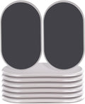 Deslizadores reutilizables grandes para mover muebles, aptos para alfombras y pisos de madera (paquete de 8), almohadillas protectoras ovaladas de 24 cm (9-1/2") para sofás, camas, mesas y escritorios de alta resistencia