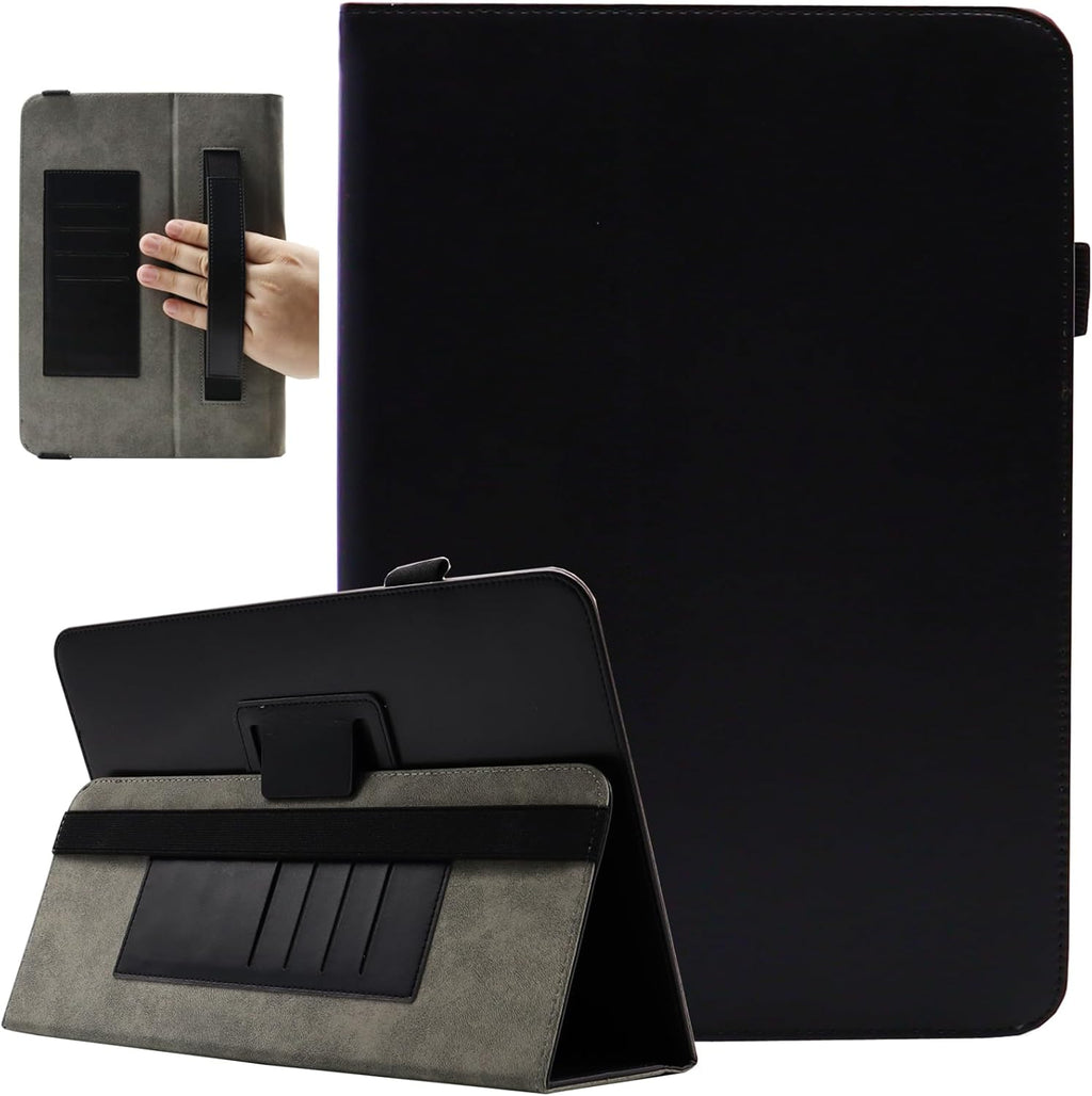 Funda Universal para Tablet 9.6"-11" Viclowlpfe – Folio con Correa de Mano y Ranuras para Tarjetas, Negro