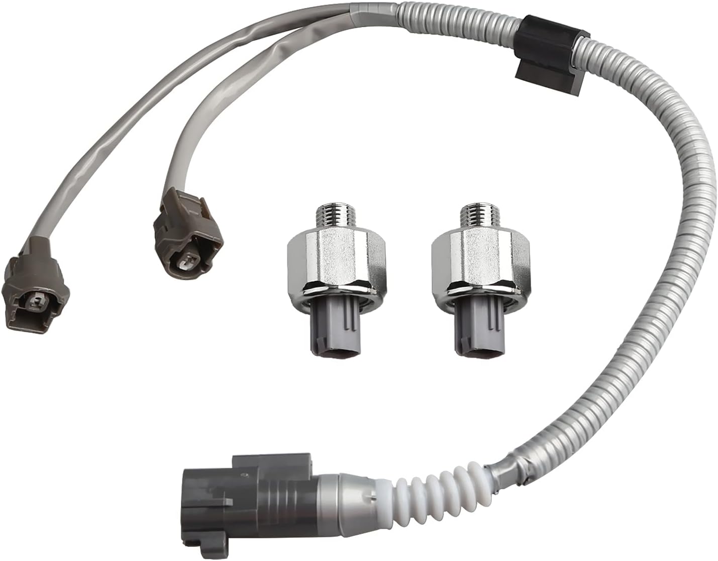 Compatible with 2 PCS 89615-12090 Knock Sensor with Wiring Harness Kit Toyota Highlander Camry Avalon Sienna 2001 2002 2003 2004, Lexus ES300 RX300 2000 2001 2002 2003 Knock Sensor
