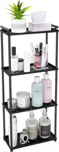 TAMAÑO PEQUEÑO-Organizador de Bano VOTZAAQ Negro Mate 4 Niveles | Bandeja de Encimera de Acero Inoxidable para Perfumes y Cosmeticos | Estante para Tocador y Cocina