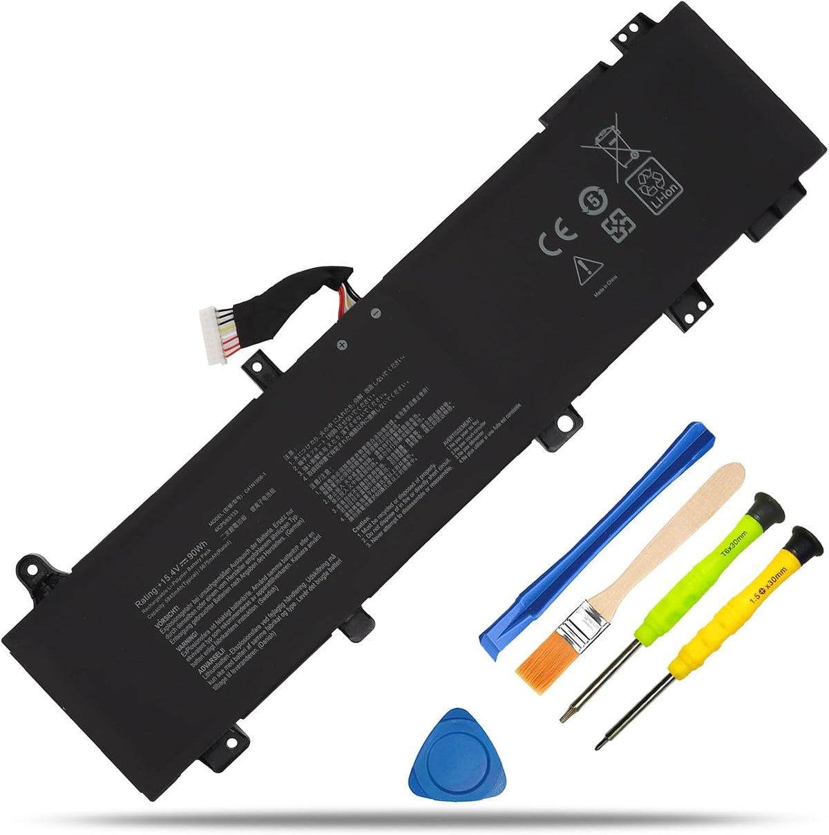Batería Laptop RHKRKQN C41N1906-1 Reemplazo para ASUS TUF Gaming A15 FA506IV FA506QR A17 FA706IU F15 FX506 FX506LU FX506IV F17 FX706 FX706IU FX766IU ROG Zephyrus Duo 15 GX550 Series 15.4V 90Wh