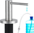 Gappo Dispensador de jabón mejorado para fregadero de cocina, níquel cepillado, bomba de encimera de acero inoxidable, dispensador de jabón integrado con kit de tubo de extensión de 47 pulgadas