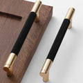 Westablize 50 Pack 5 Inch 128 mm Bar Cabinet Pulls Gold and Black Knurled Handles for Brushed Gold Drawer Pulls Cupboard Aluminum Handles