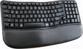 Teclado Inalámbrico Ergonómico Nulea RT08 Wave Keys con Reposamuñecas – 2.4GHz para Laptop, Mac y Windows