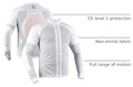 J.A.G. Camisa de malla para motocicleta para hombre con armaduras acolchadas protectoras con certificación CE | Camisa de motociclista para todas las estaciones