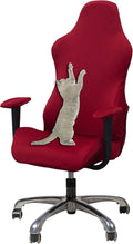 Funda Elástica para Silla Gaming WOMACO – Protector Reclinable con Volantes, Color Rojo
