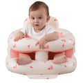 Asiento inflable mejorado para bebés AGITVPS con bandeja para bebés de 3 a 36 meses, bomba de aire incorporada, asiento Bumbo con bandeja, silla para bebé Sit Me Up, asiento de suelo para bebés, para aprender a sentarse y comer (conejito Surround-Love).