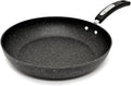 Starfrit The Rock - Sartén antiadherente de 28 cm (11") - Aluminio forjado duradero - Apto para horno - Libre de PFOA - Fácil de limpiar - Negro