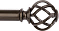 Barras KAMANINA Cortina Bronce Ventanas 1.8-3.7m 182.9-365.8cm Barra 2.5cm 81.3-365.8cm Decorativas Resistentes Monofásicas Extremo Jaula Retorcida