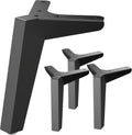 Patas de Mesa de Metal Luffioner Patas de Banco de Servicio Pesado Tubo Cuadrado Patas de Escritorio Muebles para Mesa de Café Comedor Auxiliar (Triángulo, 15.24cm)